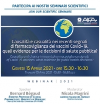 Webinar AIFA sui segnali di farmacovigilanza dei vaccini Covid-19