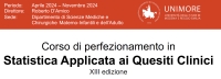 Corso di Perfezionamento in Statistica Applicata ai Quesiti Clinici - XIII edizione